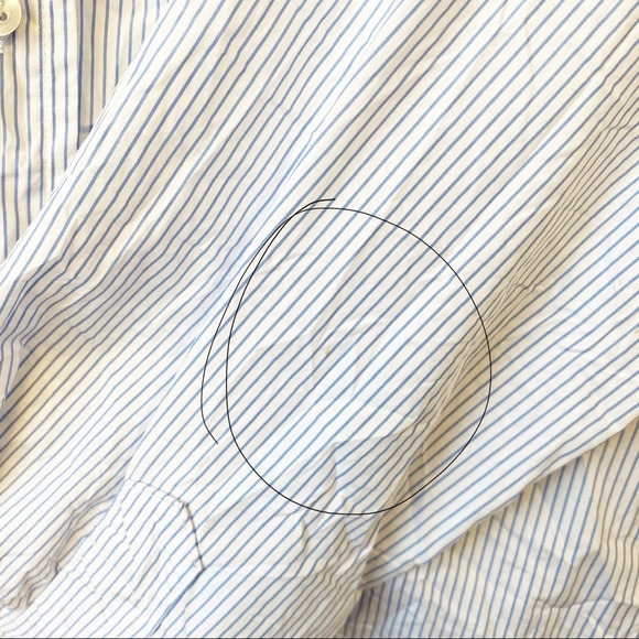 Frank & Eileen Barry Signature Crinkle Button Front Shirt Striped Women's  Small - Picture 9 of 9